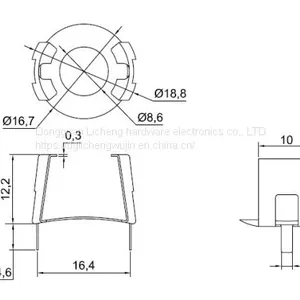 GU18 Shell, POT18 Clamps, Dongguan Metal Stamping Parts, Phosphorus Copper Tin Plating. thumbnail-2