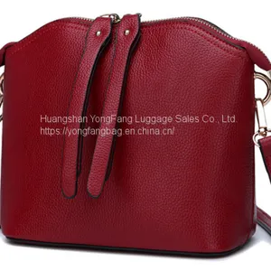 New Cowhide Shell Bag European and American Fashion Leather Women's Bag One Shoulder Slanted Small Bag thumbnail-1