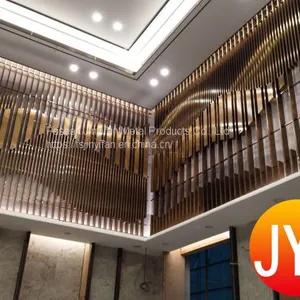 Foshan Manufacture Decor Gold Color 304 Stainless Steel Living Room Partition thumbnail-4