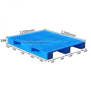 Grid Single Face Four Way 3 Skids Plastic Pallet for Warehouse thumbnail-4