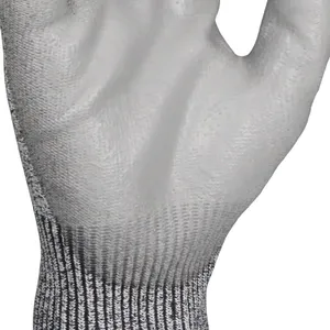 Cut Resistant Level 5 HPPE Liner PU Coated Anti Cut Gloves With EN388 4543C thumbnail-3