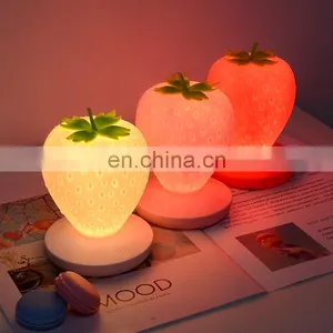 Colorful Touch Sensor Led Bedside Lamps Soft Silicone Soft Baby Night Light for Kids thumbnail-1