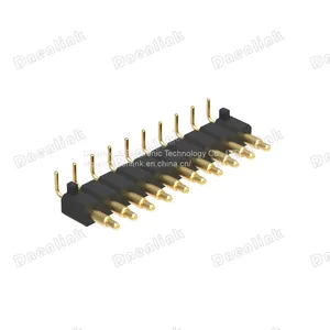 Dnenlink 3.00mm Pitch Single Row H4.0mm Right Angle Male Header DIP Type PogoPin HeaderWith Peg thumbnail-3