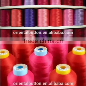 High Quality 100% Polyester Material Raw White Sewing Thread thumbnail-1