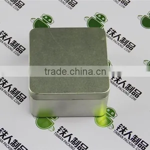 Empty Silver Printing Tin Case Sugar Chocalate Tin Can Tea Metal Box thumbnail-2