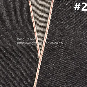 12oz High Quality Clothing Materials Cotton Left Twill Selvedge Denim Fabric for Jeans Jacket thumbnail-1