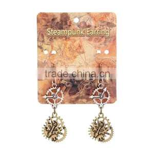 2016 New Arrival Wheel Gear Vintage Dangle Earrings Steampunk Woman Earring thumbnail-6