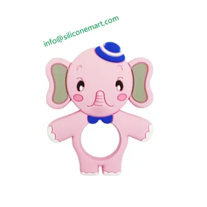 Wholesale Elephant Shape Animal Food Grade Silicone Teethers for Babies Baby Chew Toy Teether From Shenzhen Siliconemart Tech Co.,Ltd. thumbnail-1