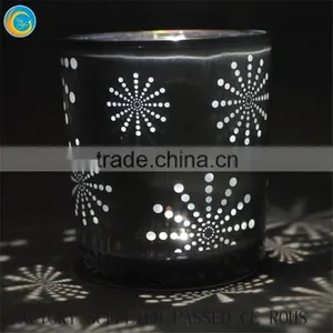 Sparkle Grey Mercury Glass Candle Holders Black And Gold Tea Light Holder thumbnail-5