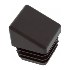 Chair School Desk Legs Black Angled Square Plastic End Caps Plugs thumbnail-2