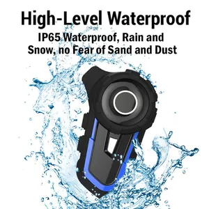 S2 Motorcycle Accessories Support 2 Riders Bluetooth Intercom System Connection 2 Mobile Phones Walkie Talkie 800 Meters Helmet Intercom Headset thumbnail-4