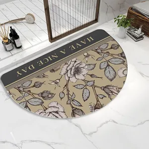 Sheenyoo Factory Wholesale Semi Circle Diatomite Stone Bath Mat thumbnail-3