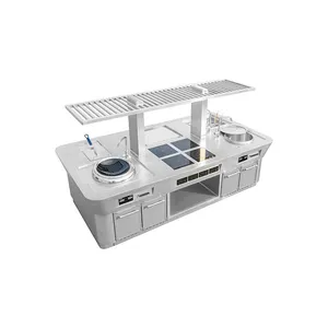 Open Kitchen Luxury Induction Combination Stove With Upper Shelf thumbnail-3