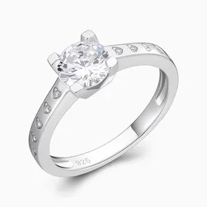 Shining Star Jewelry 6.5Ct Moissanite Solitaire Diamond Engagement Rings thumbnail-3