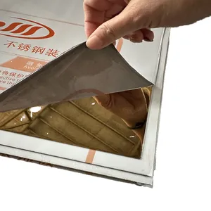 8K Mirror Finish 4*8 Stainless Steel Sheet SS Plate Gold/Rose Gold/Black With Cutting and Welding Processing Services thumbnail-1
