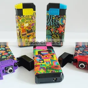 Automatic Cap Color Ignition Electron Cigarette Customized Brand Picture Logo Lighter thumbnail-2