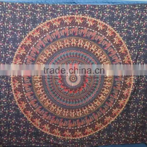 Printed Cotton Mandala Tapestry New Design Wall Hanging Wholesale Price Bedsheet Bohemian Throw thumbnail-6