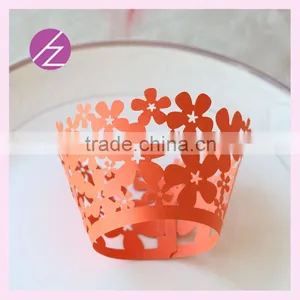 Wholesale 2016 New Design Laser Cut Wedding Party Favor Cake Wrappers for HALLOWEEN With Beautiful Orange thumbnail-2