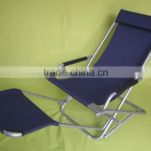 Steel Outdoor Rocking Reclining Chair With Footrest thumbnail-1