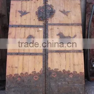 Chinese Antique Soild Wood Carving Door thumbnail-2