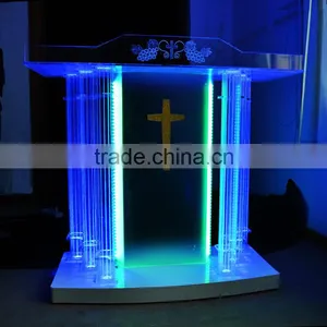 Factory Produce Acrylic Church Organic Glass Pulpit thumbnail-3