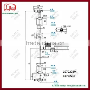 Steel/Stainless Steel Truck Body Door Lock 107022EM 107022ES thumbnail-2