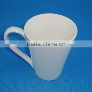 Ceramic Porcelain Water Cup-12 oz v Shape Porcelain Milk Mug thumbnail-2