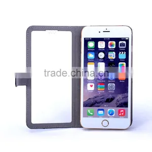 Durable Mobile Phone Leather Universal Case With Big View Window thumbnail-4