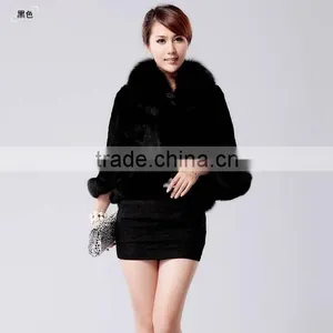 Rex14027 2014 Wholesale New Fashion Black Rabbit Fur Vest thumbnail-1