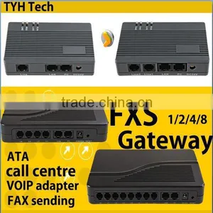 8 Port Fxs Gateway Support SIP&H.323 Protocal Voip Phone Adapter 16 Port Ata thumbnail-1