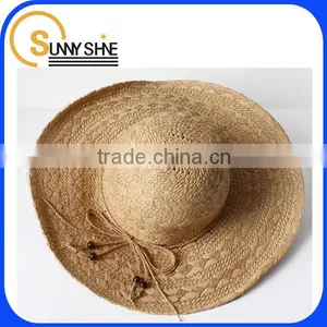 Wholesale Women Sun Hat Handmade Straw Hat thumbnail-1