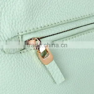 Super Soft Leather Fitness Bag,Spearmint Bag With Zippered Clutch Bag thumbnail-6