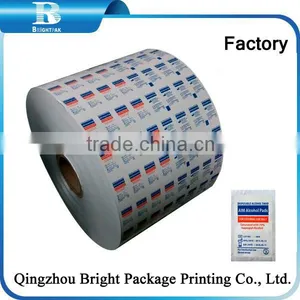 Hot Sell Laminated Printed Aluminium Foil Paper for Isopropyl Alcohol Prep Pad, Medical Packaging Paper Aluminum Foil Paper thumbnail-2