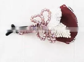 New Fashion Delicate Flower Banana Hair Clip Pearls Hairclips thumbnail-1