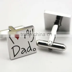 Hottets Father Day's Gift Stainless Steel Love Dad Cufflink Wholesale thumbnail-4
