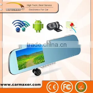 5" Rearview Mirror Wiht Android Navigation Dual Camera Car Camera hd Dvr thumbnail-1