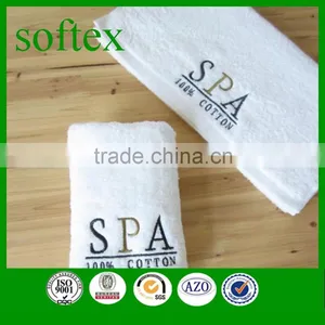 Luxury White Cotton Embroidery Hotel & Spa Facial Towels thumbnail-5