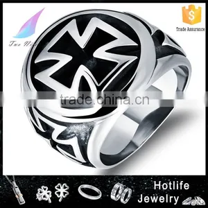 Wholesale Jewelry Stainless Steel 2016 Man Criss- Cross Ring thumbnail-1