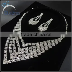 Hot Sale Gorgeous Crystal Bridal Jewelry Sets Rhinestone Wedding Jewelry Sets Amazing Crystal Sets for Bride Wholesale thumbnail-2
