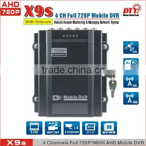 h 264 Remote Control Mdvr , Hard Disk 3g Gps Wifi Car Dvr For Taxi Car School Bus Truck Police Car,X9s thumbnail-1