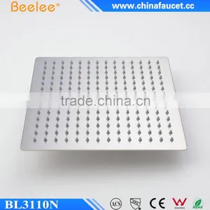 Beelee Rainfall Brushed Bath Shower Stainless Steel Shower Head thumbnail-1