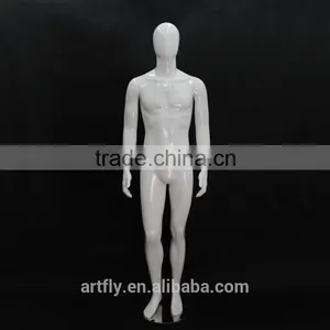 High Gloss White Unbreakable Plastic Mannequin thumbnail-2