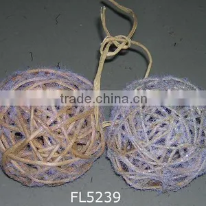 Christmas Ornament Wicker Ball thumbnail-1