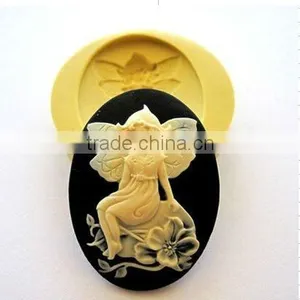 Lovely Decoratve Angel Sculpture Resin Cabochons thumbnail-1