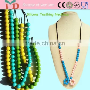 Food-safe Sassy Mom Silicone Bead Pendant Nursing Jewelry FDA Chewing Baby Teeth Necklace thumbnail-4