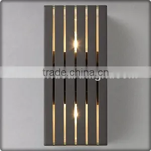 UL CUL Listed Simple Boxed Restaurant Sconces From Metal And Glass W30091 thumbnail-1