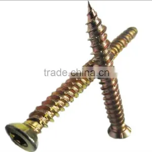 Yellow Galvanized Six-lobe Self Tapping Concrete Screws thumbnail-1