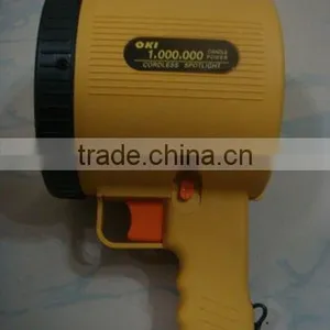Halogen Handheld Spotlight With Car Cigarette Lighter Plug and 6V 4Ah Rechargeable Lead-acid Battery thumbnail-1