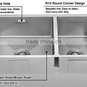Sound Deadening Pads Sink CUPC Approval Stainless Steel Handmade Kitchen Sink thumbnail-2