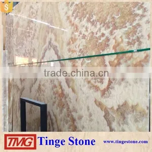 Elegant Bookmatch Red Dragon Onyx Marble Tile For Interior Decoration thumbnail-1